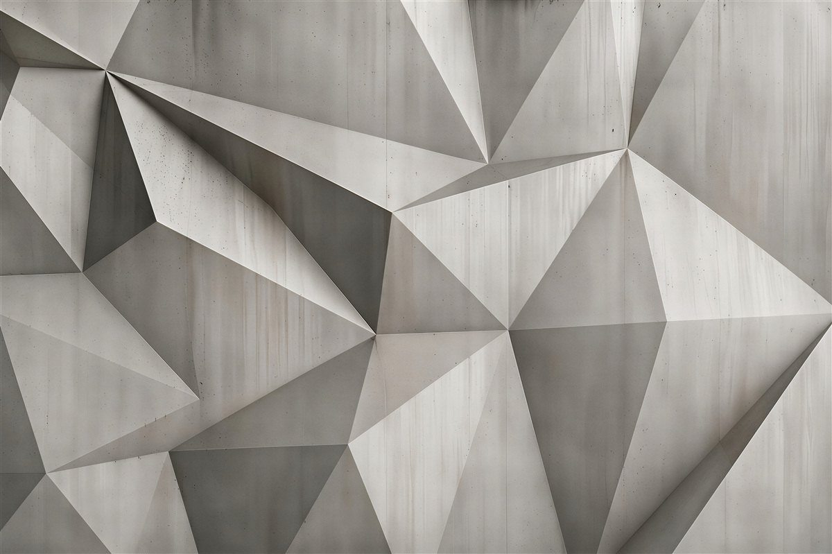 Fototapeten geometrische Dreiecke beige und grau modern 3D