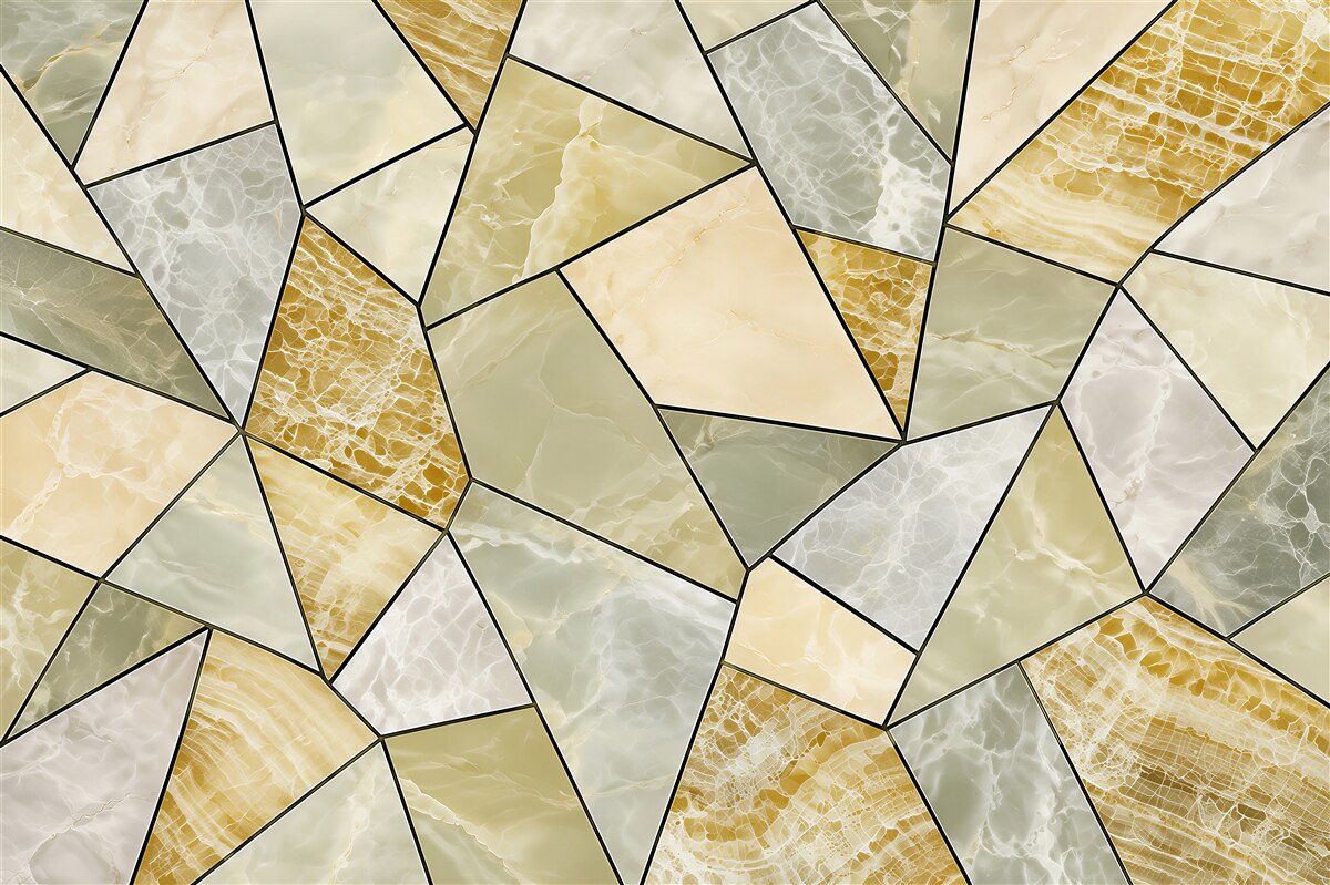 Fototapeten Marmor Onyx weiß-grün mit goldenen Adern elegant
