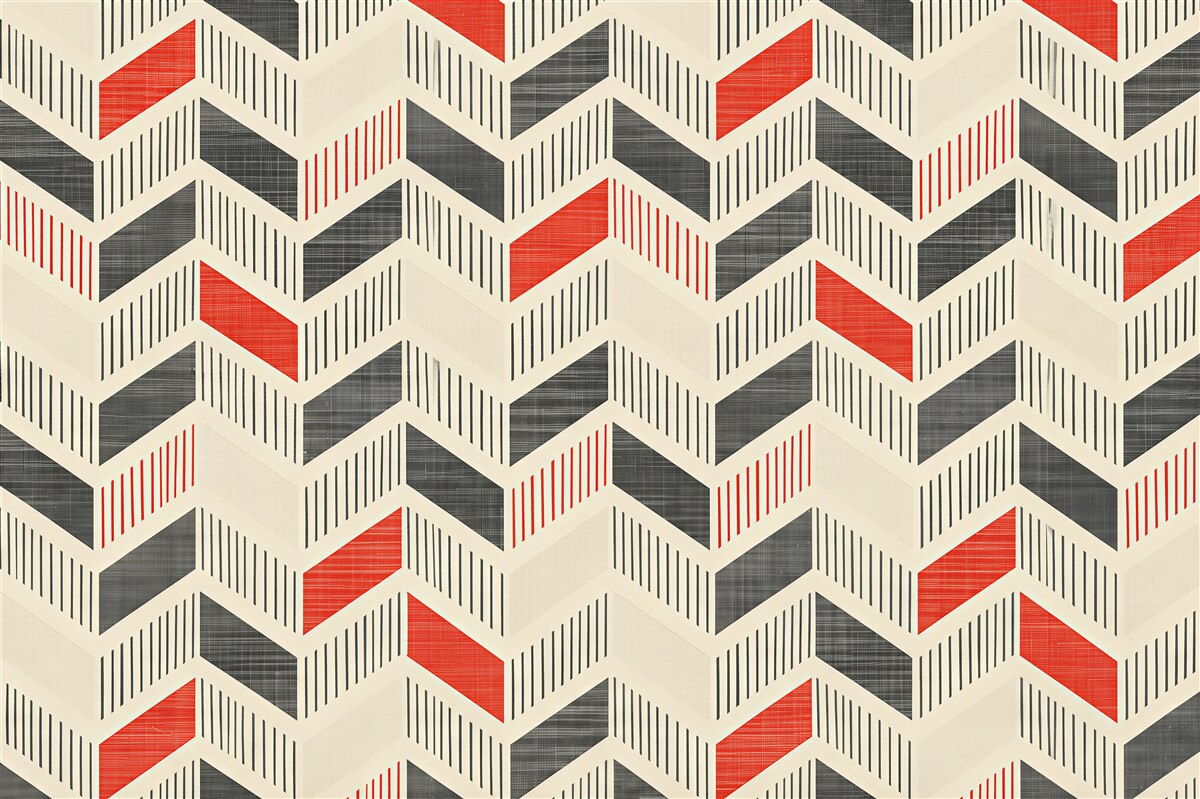 Fototapeten geometrisches muster beige-grau mit puderrosa modern