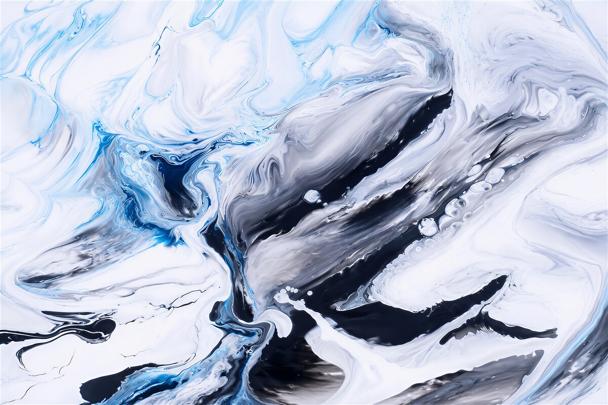 Fototapeten abstrakte weiß-blaue Marmor mit goldenen Details