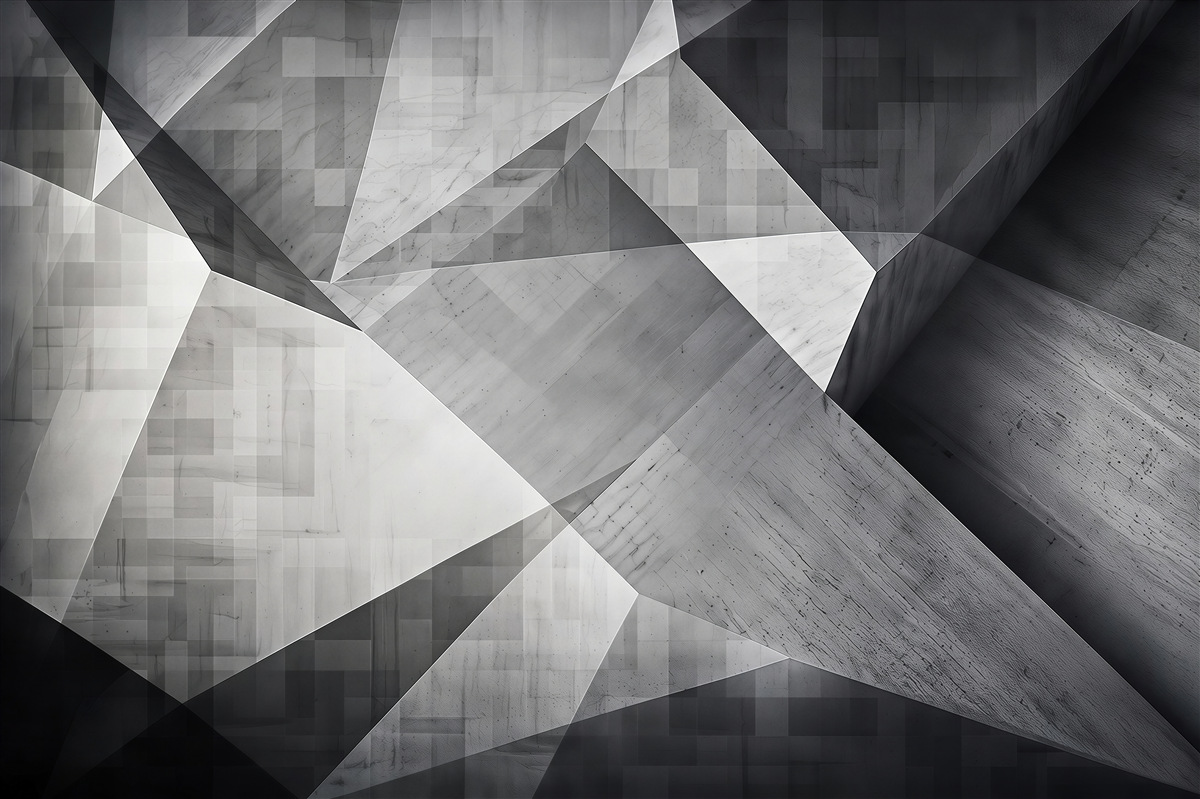 Fototapeten geometrische Abstraktion grau-beige für modernes Interieur