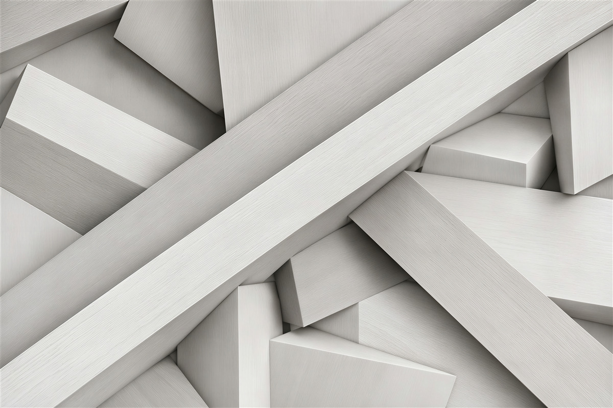 Fototapeten abstrakte geometrische Formen beige 3D für ein modernes Interieur