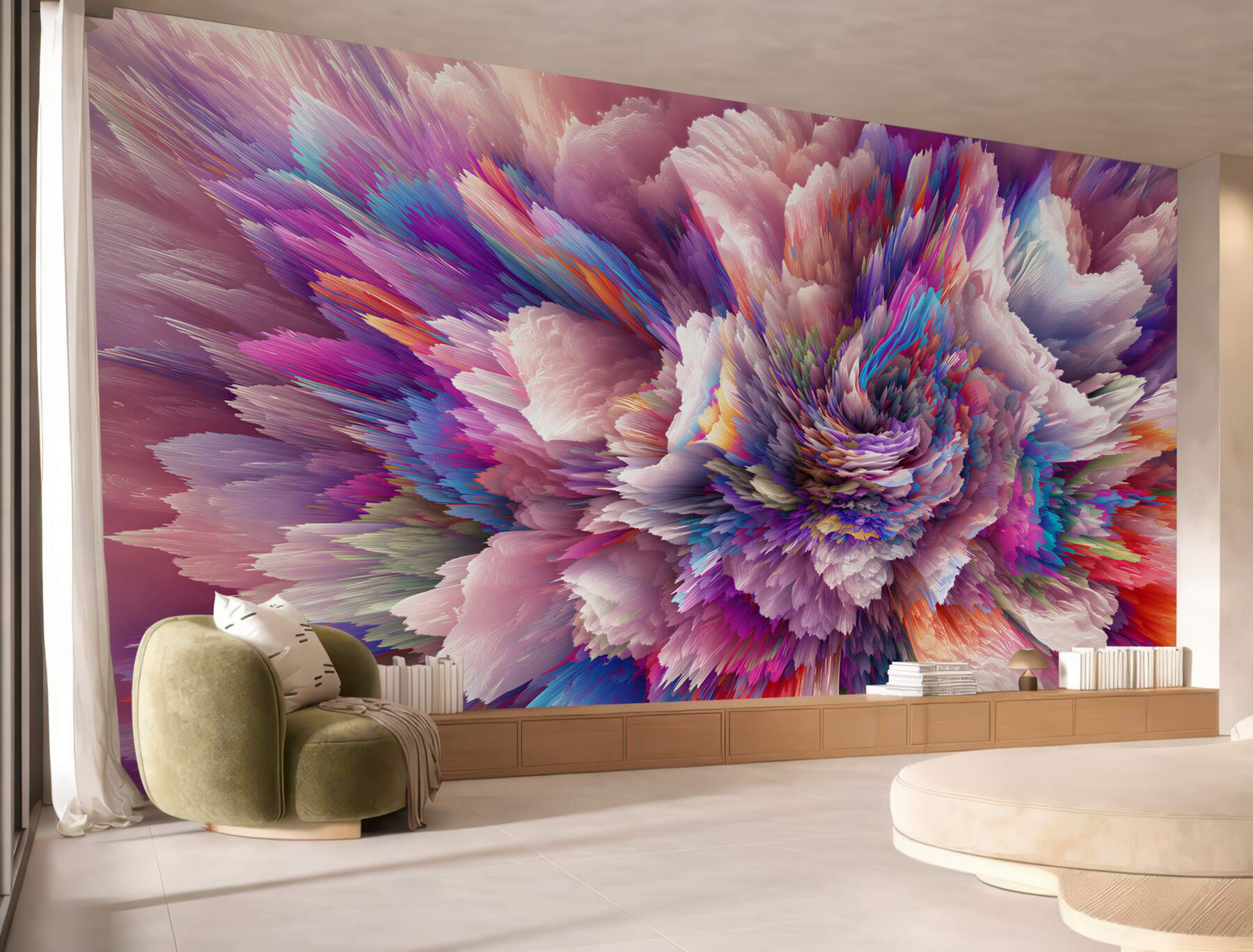 Fototapeten abstrakte Regenbogenblume