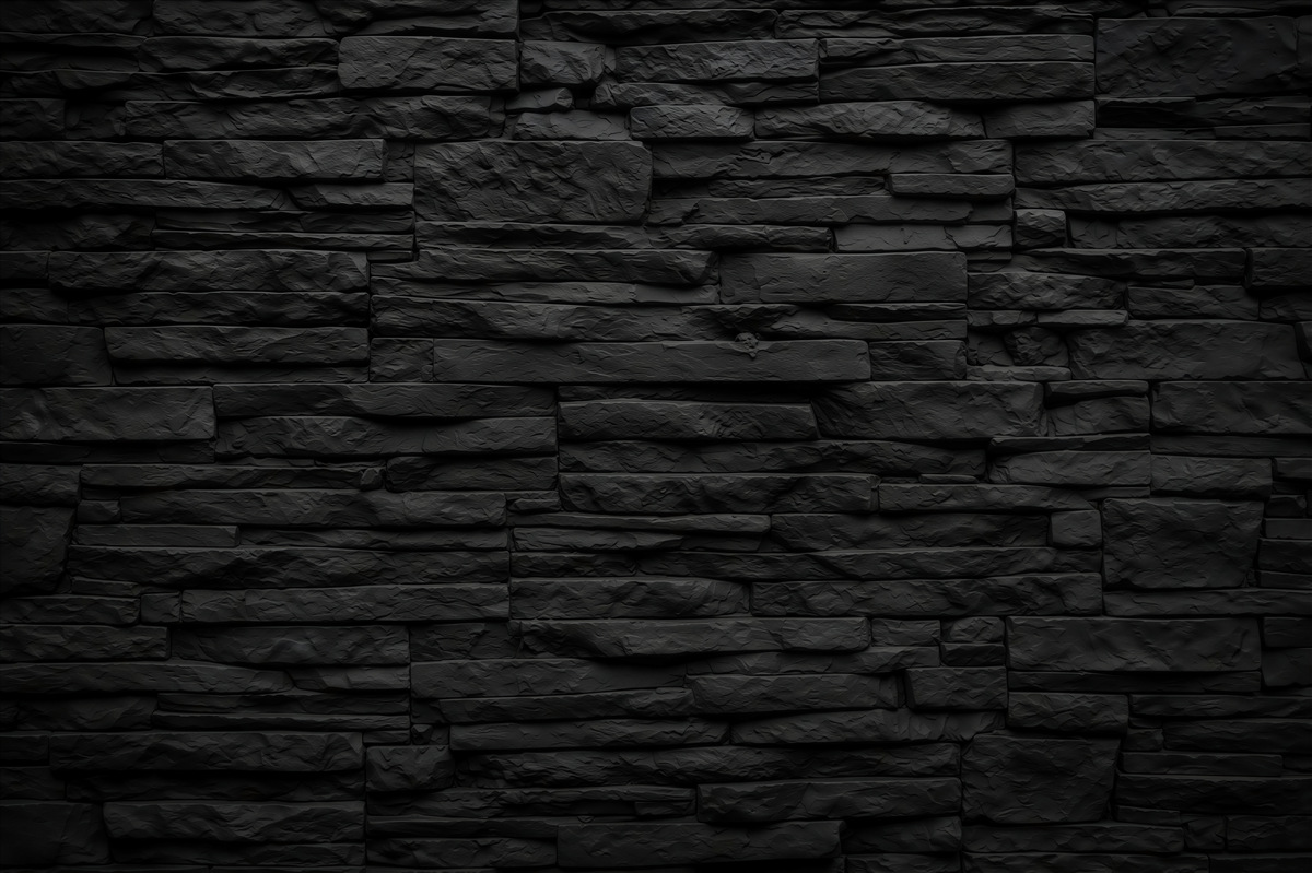 Fototapeten schwarze Steinmauer