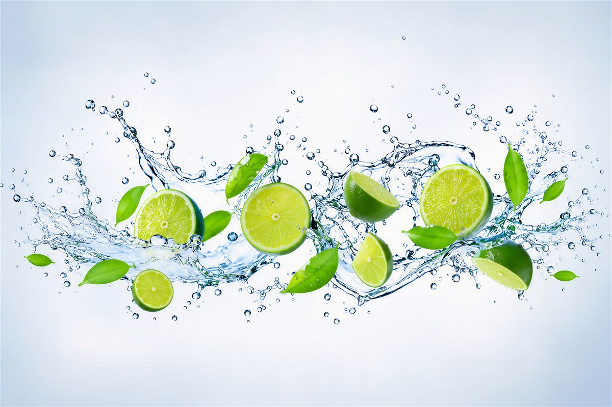 Fototapeten Limetten im Wasser