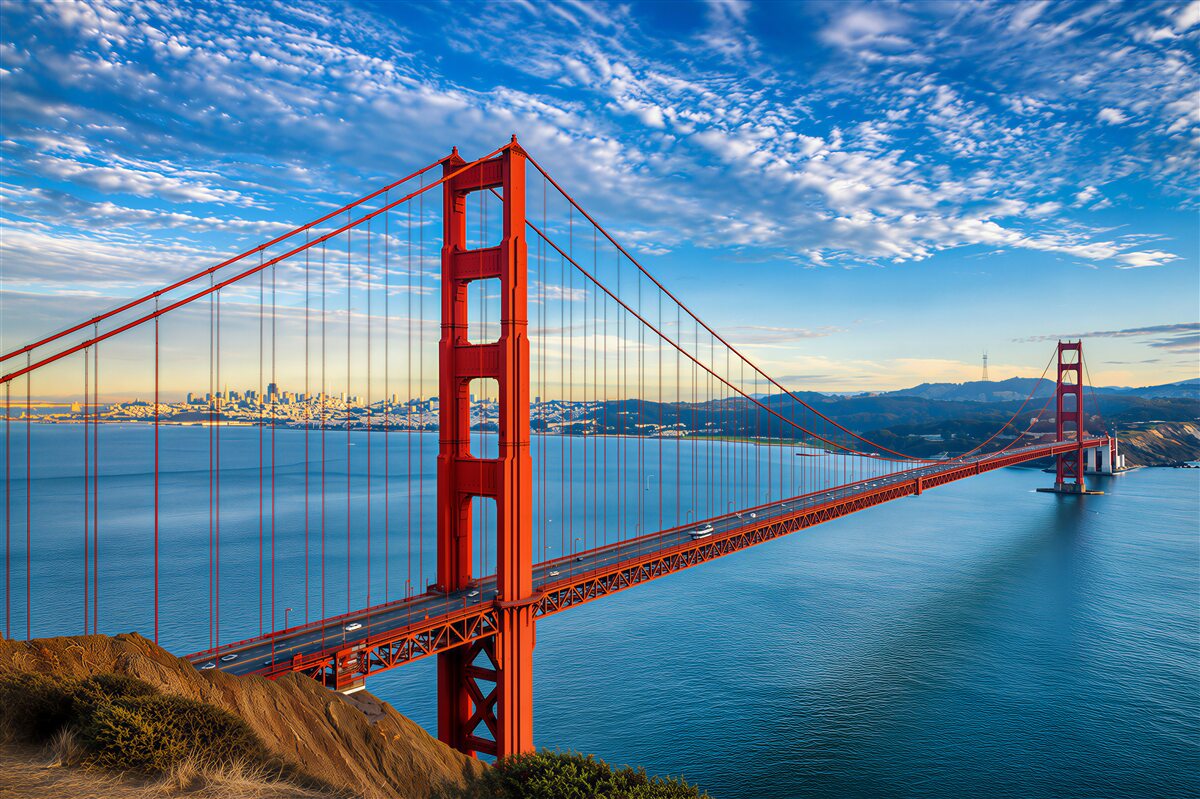 Fototapeten Blick auf die Golden Gate Bridge