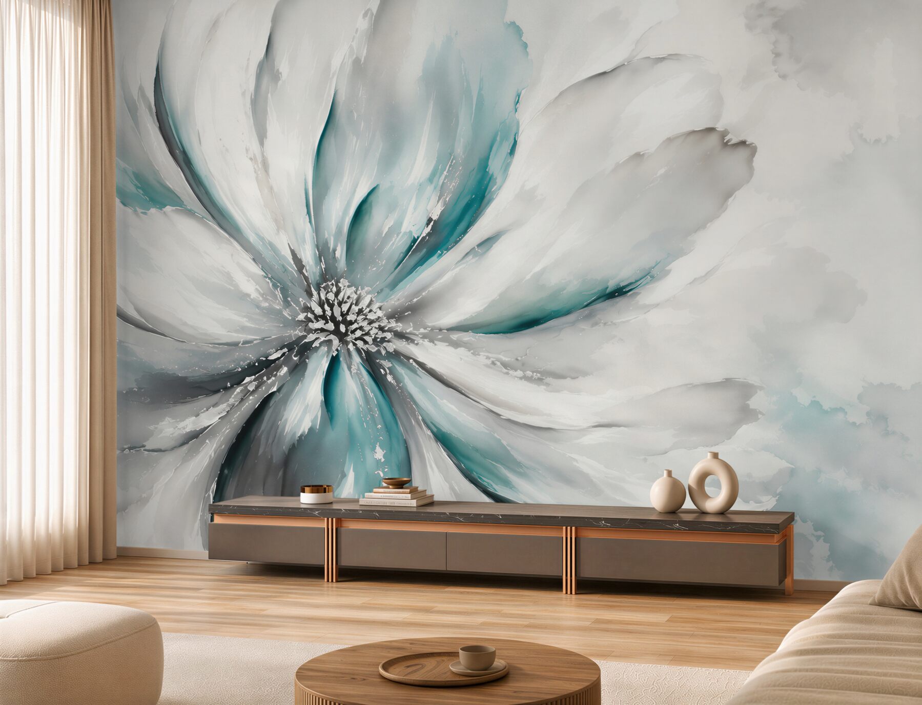 Fototapeten außergewöhnliche abstrakte Blume