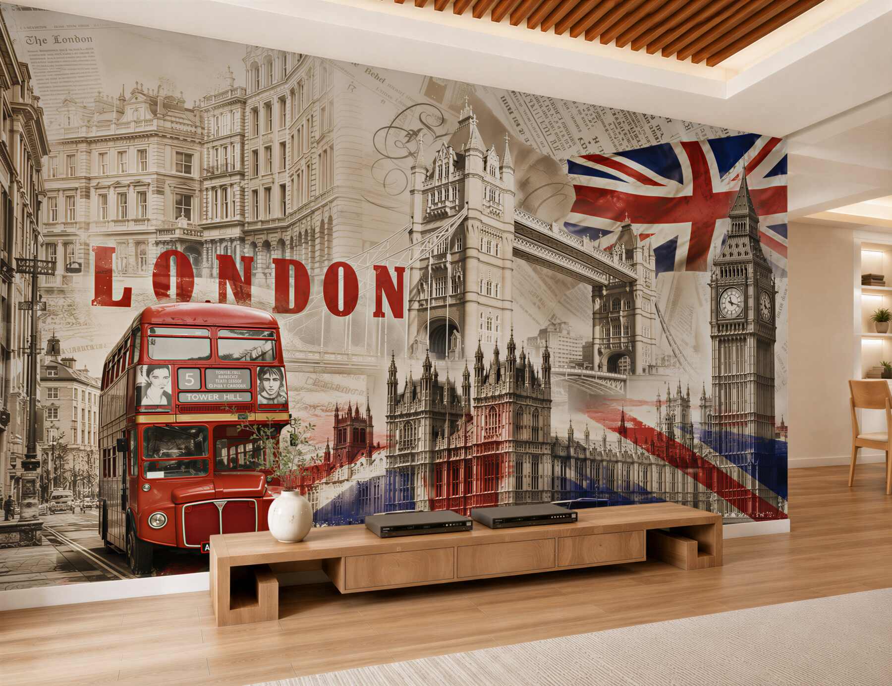 Fototapeten Hauptsymbole Londons