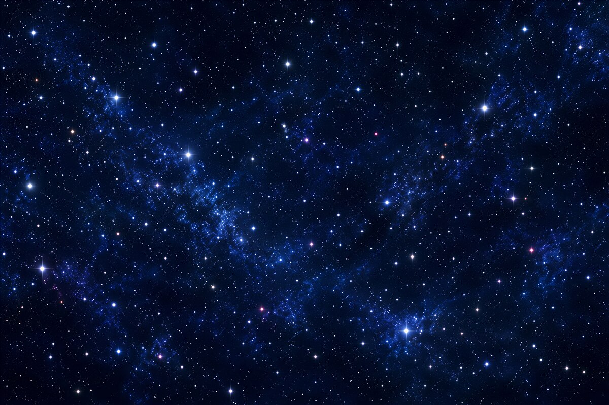 Fototapeten Blaues Hintergrund des Sternenhimmels
