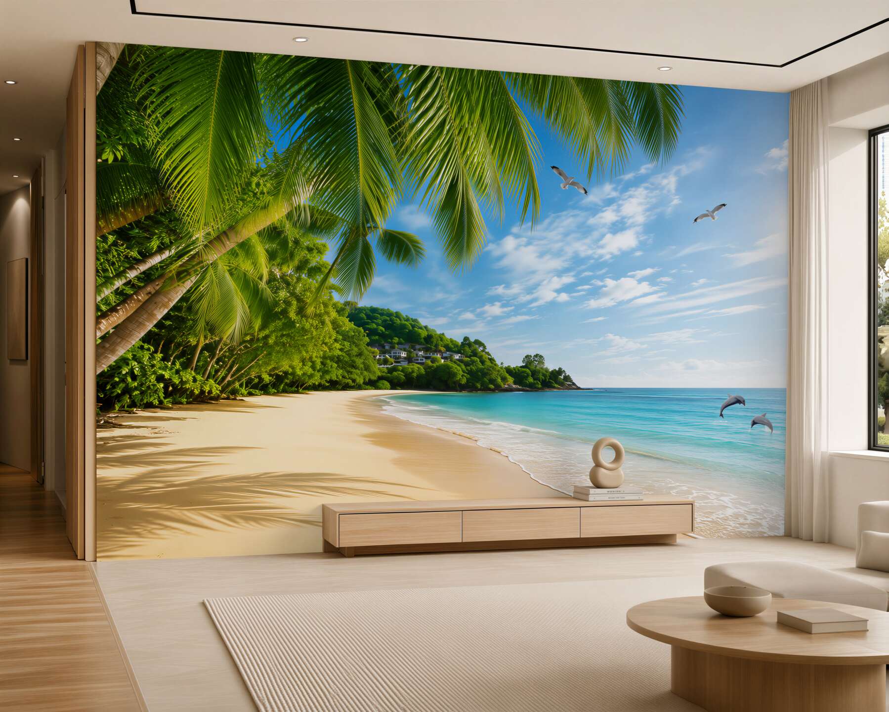 Fototapeten Sandstrand auf einer unbewohnten Insel