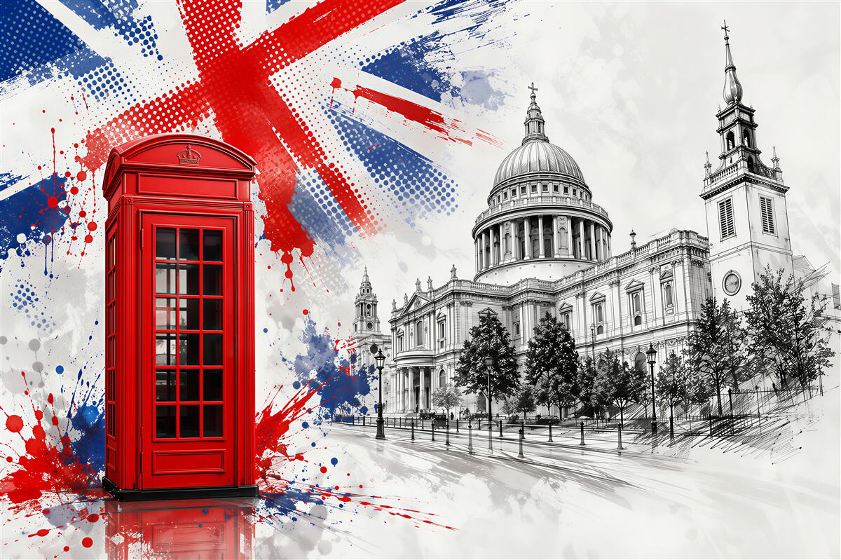 Fototapeten glänzende Visitenkarte von London