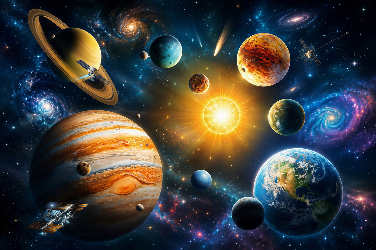Fototapeten Schönheit der verschiedenen Planeten