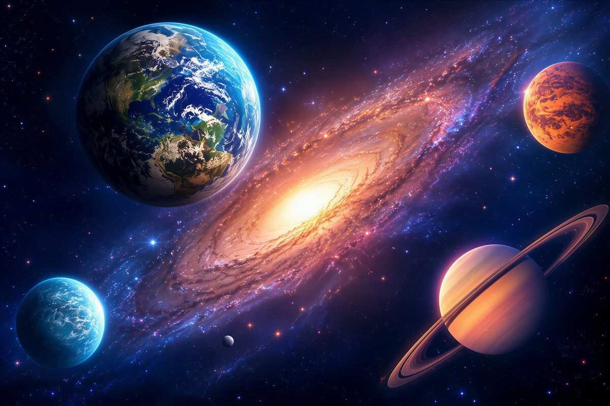Fototapeten Planeten des Sonnensystems