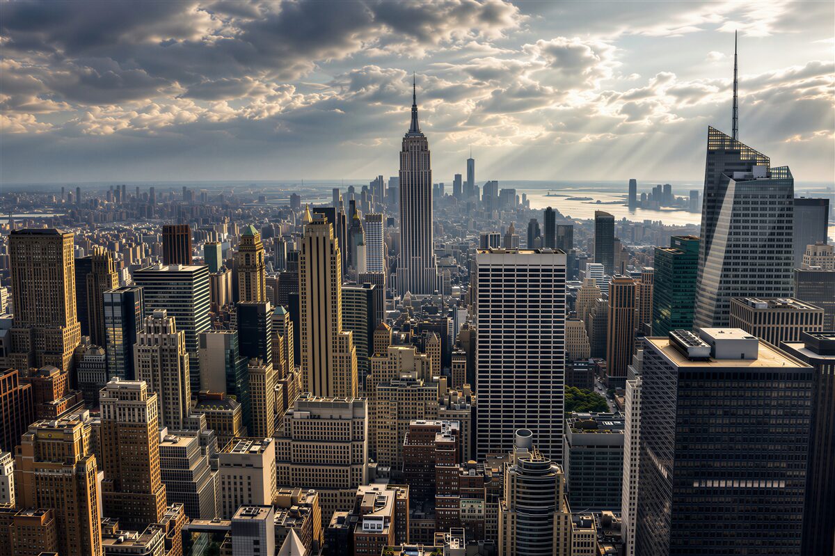Fototapeten New York wartet auf den Regen