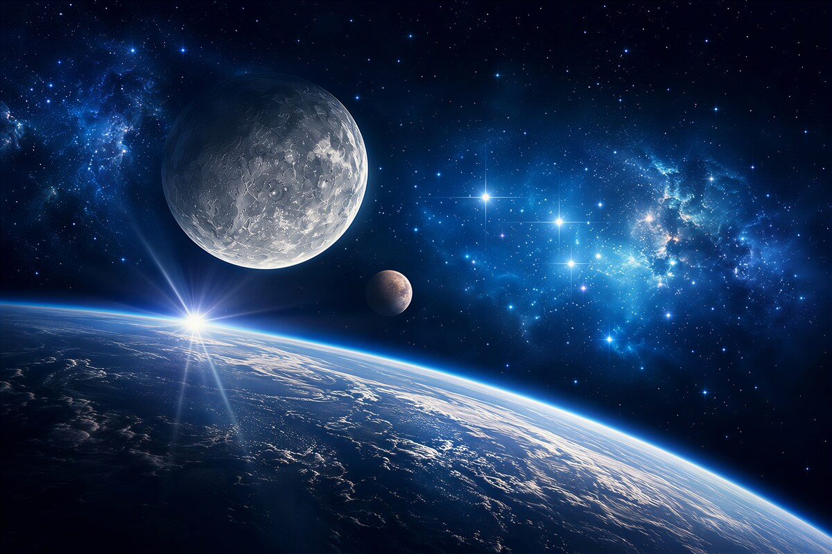 Fototapeten Weltraum, Himmel und Atmosphäre