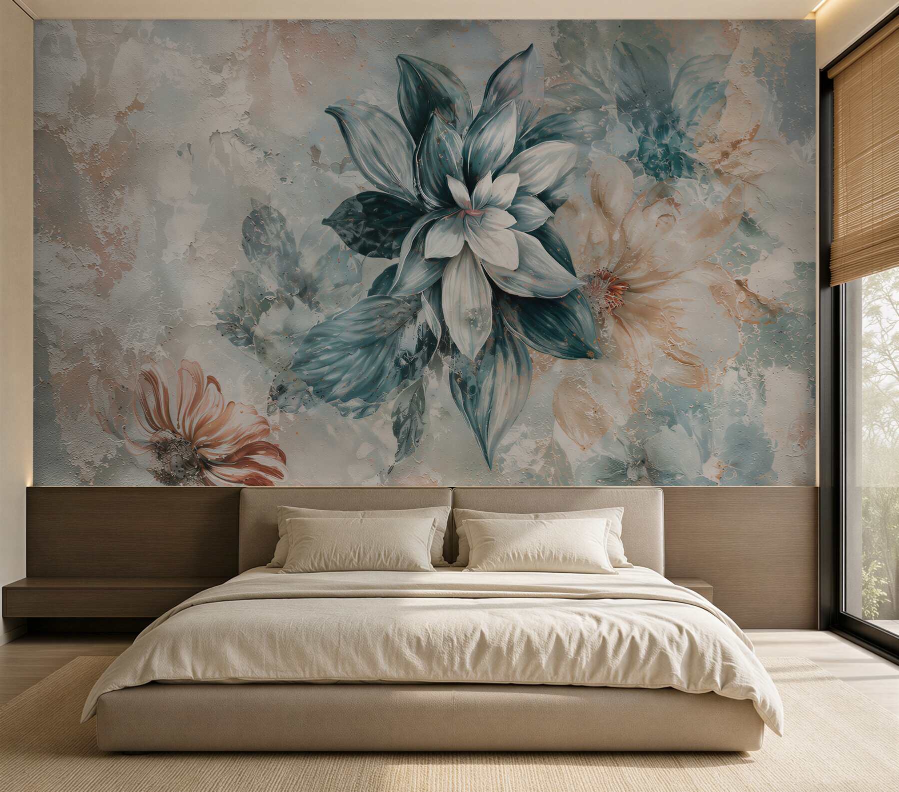 Fototapeten Blumen im Vintage-Stil