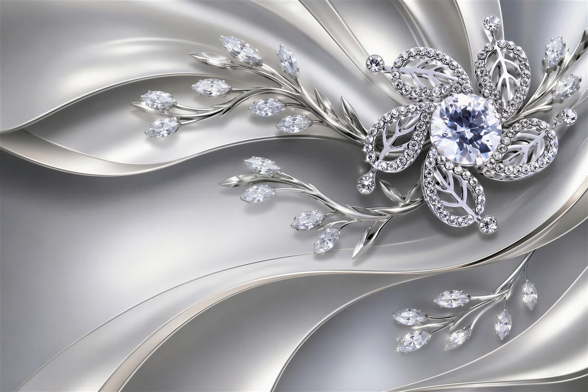 Fototapeten Diamantblumen