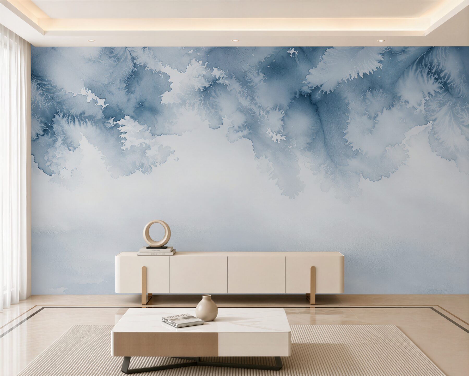 Fototapeten Blaue Wand