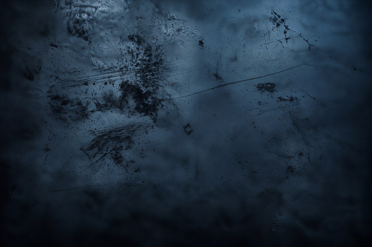 Fototapeten strömender Regen im nächtlichen Wald