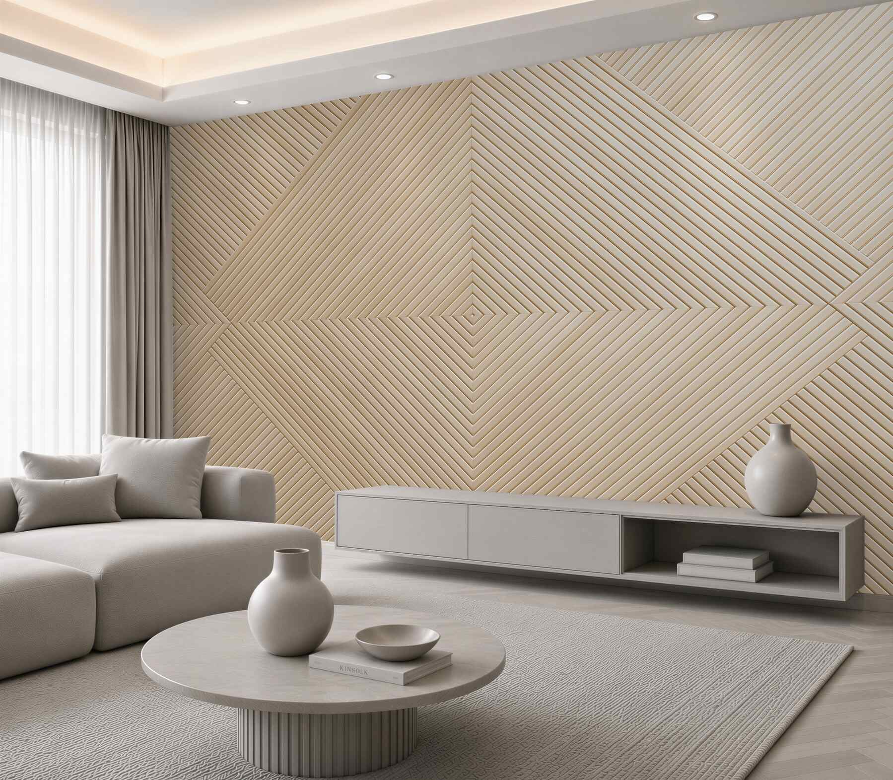 Fototapeten beige Holz