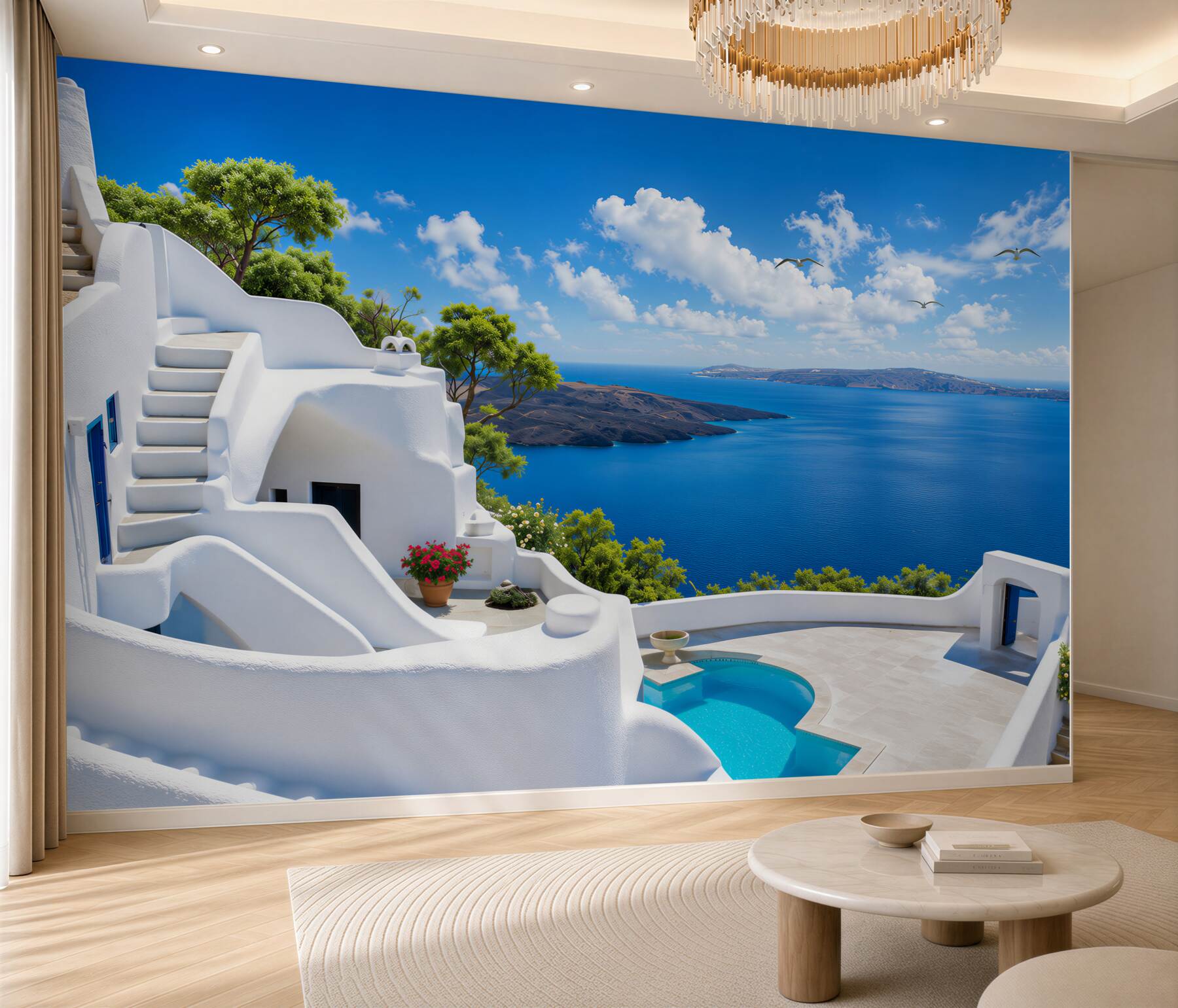 Fototapeten griechische Insel Santorin