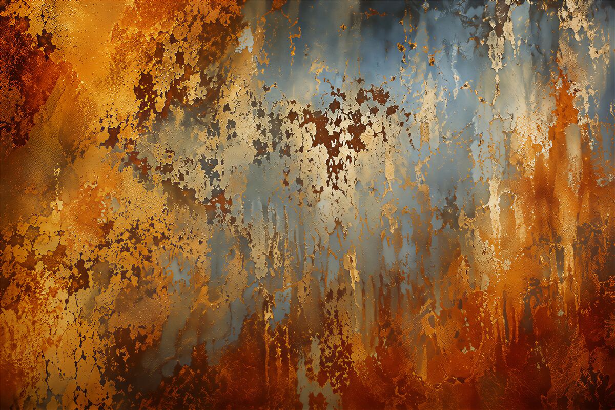 Fototapeten schwebende goldene Farbe
