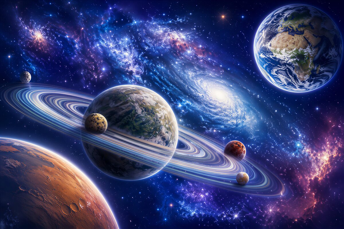 Fototapeten Planeten im Weltraum