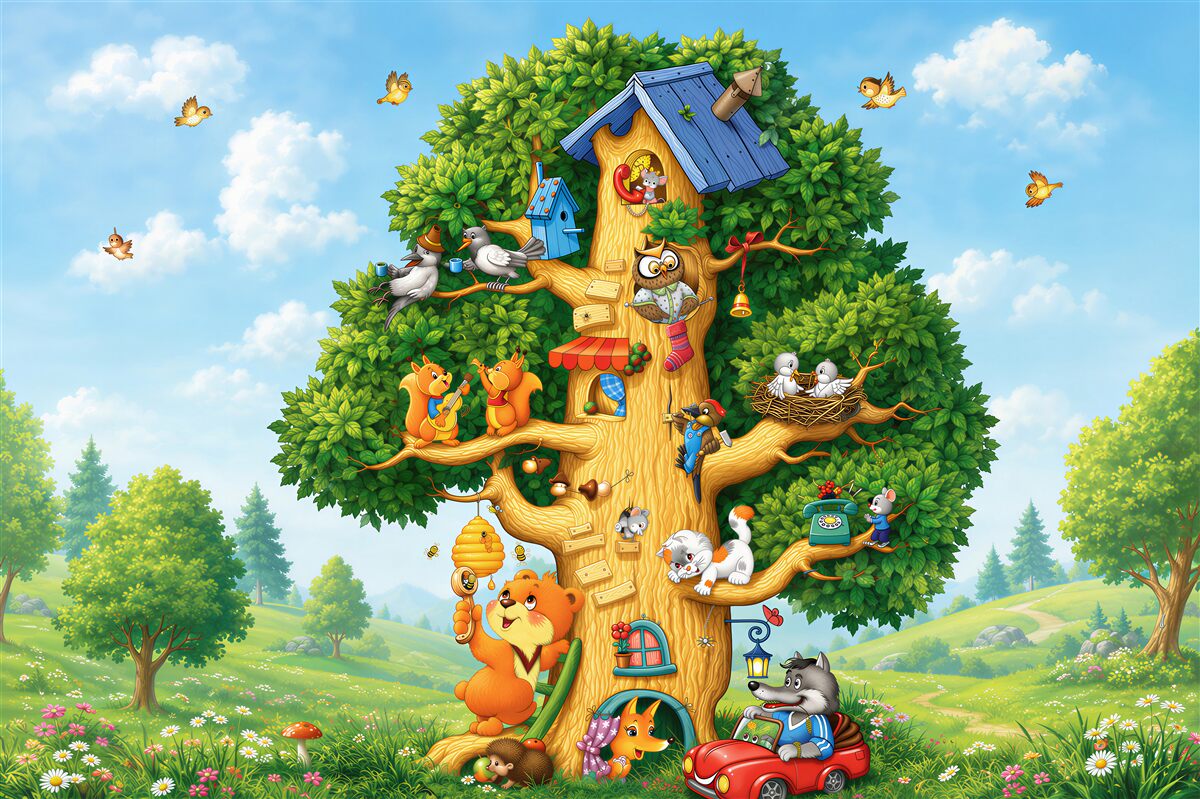 Fototapeten Haus für alle Waldbewohner