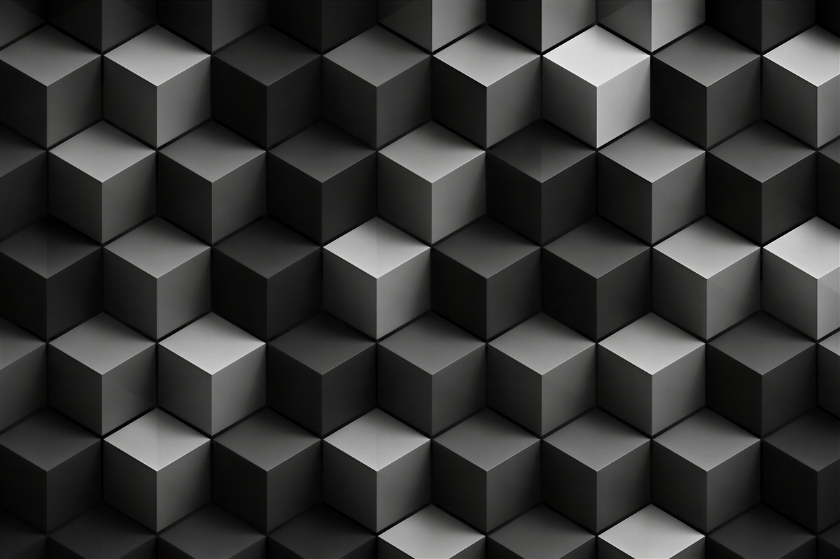 Fototapeten Moderne graue-beige 3D geometrische Sechsecke