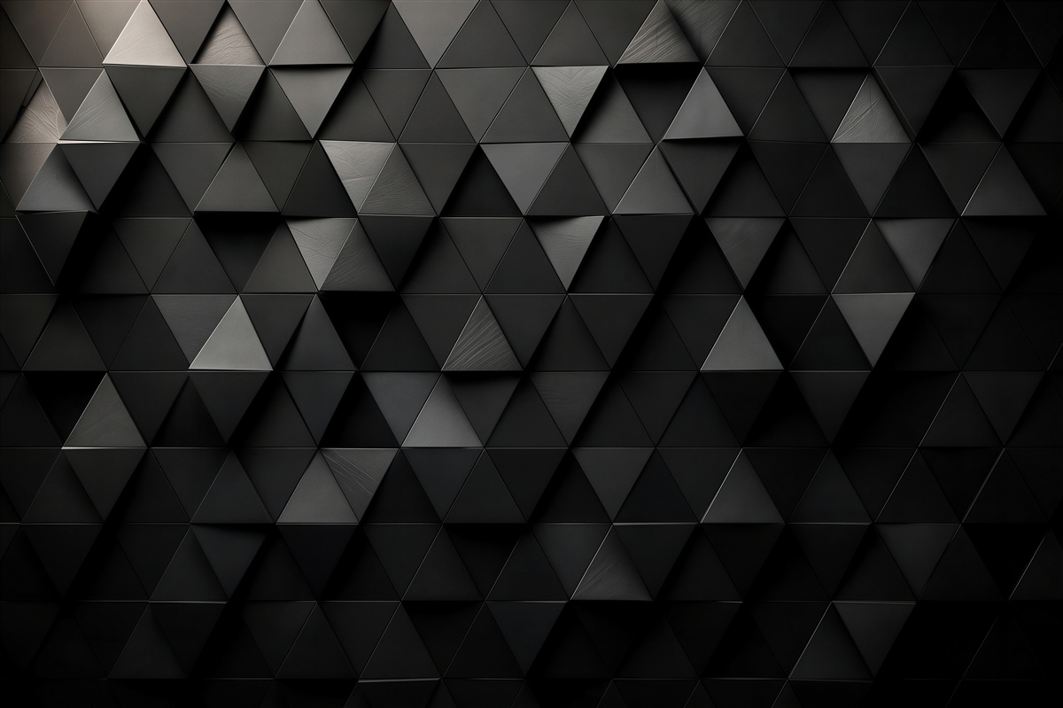 Fototapeten geometrische 3D-Dreiecke in Grau modern für das Büro