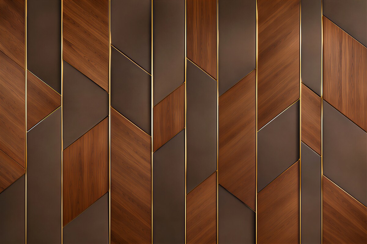 Fototapeten geometrische beige Paneele moderne Dekoration 3D