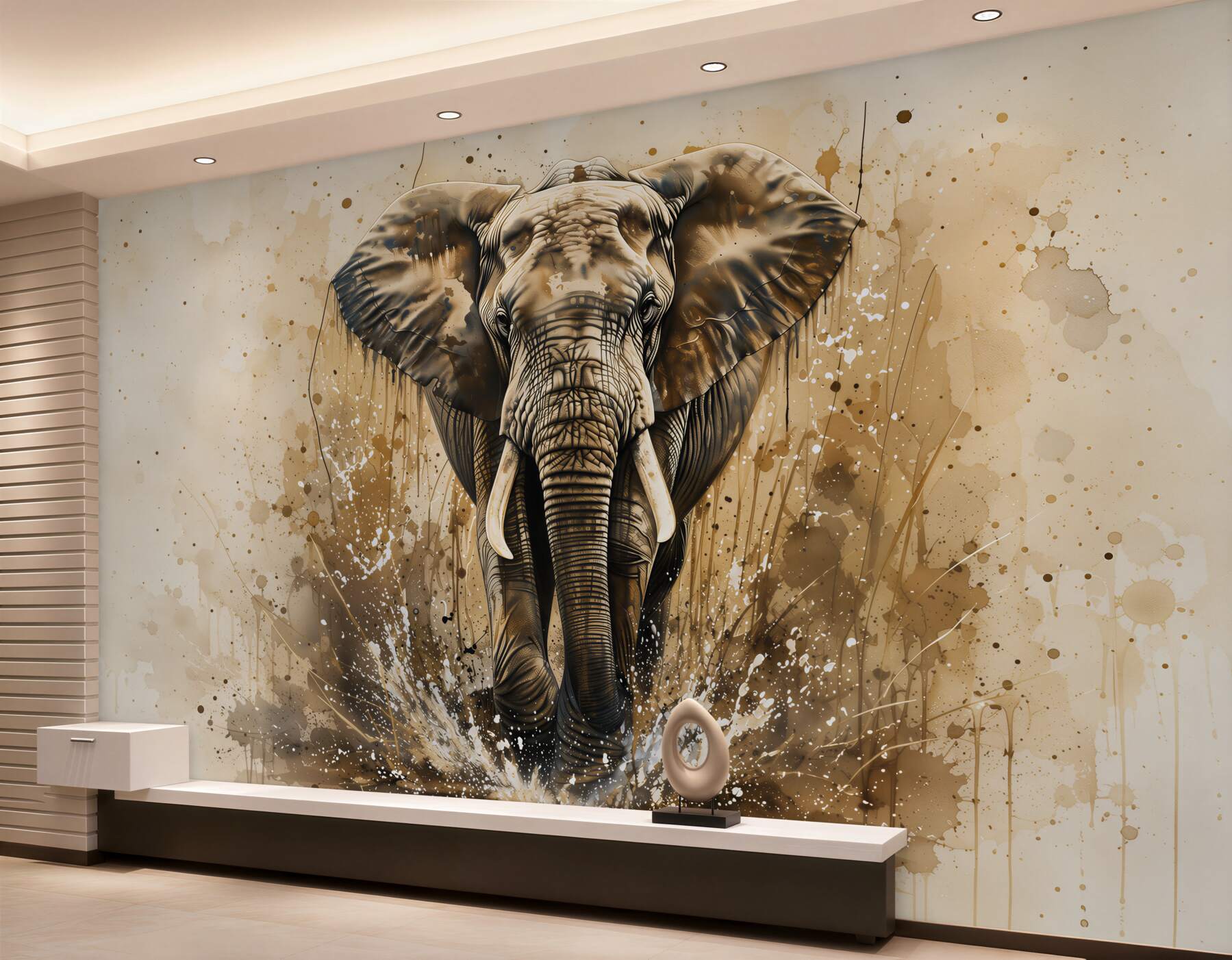 Fototapeten Großer gemalter Elefant