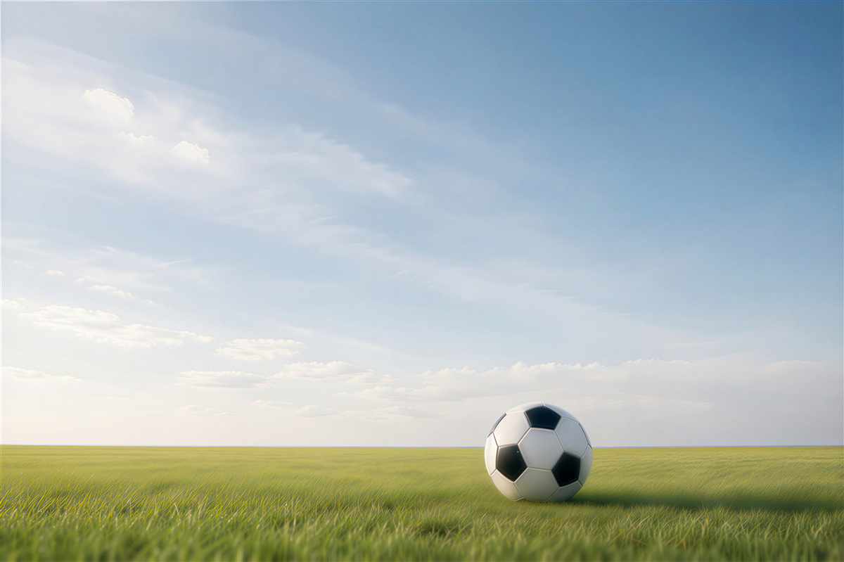 Fototapeten Fußball auf grünem Gras