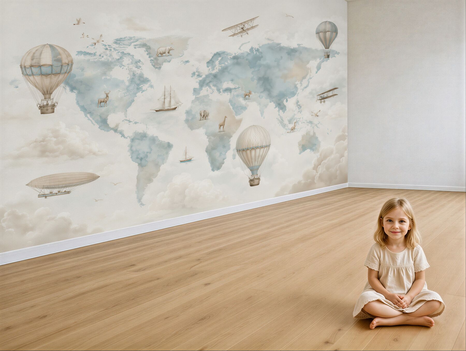Fototapeten detaillierte Karte mit Transport