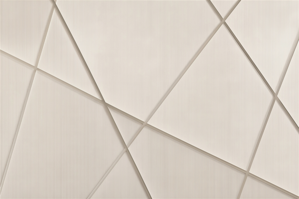 Fototapeten geometrische 3D-Paneele beige moderne minimalistische