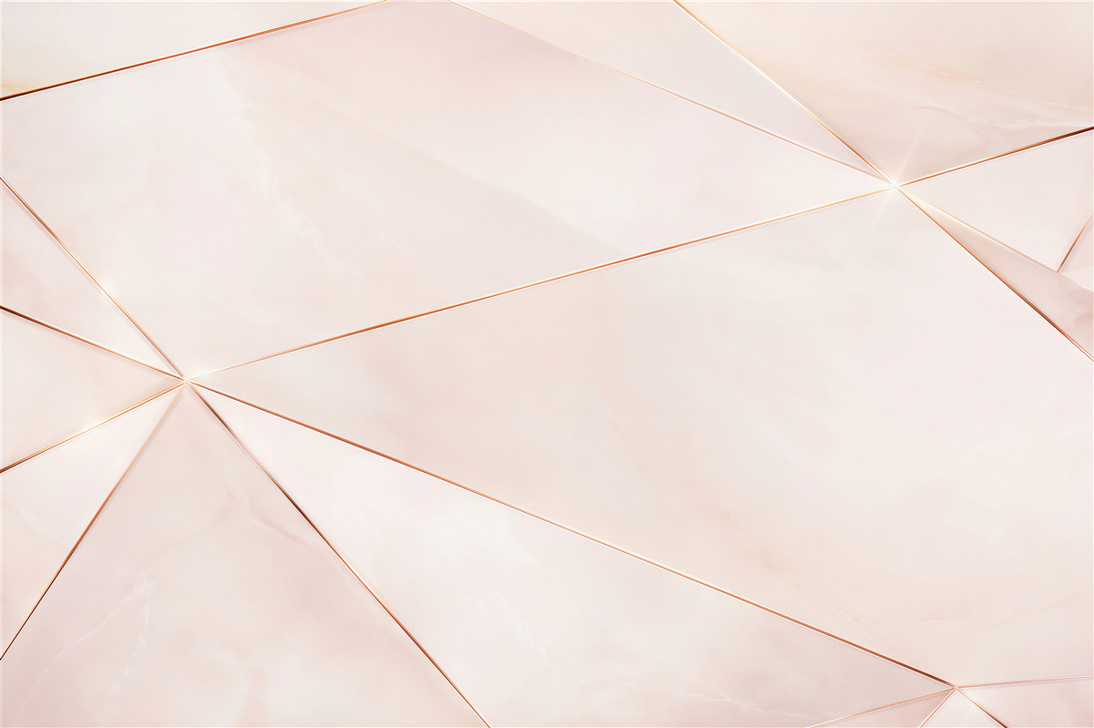 Fototapeten geometrischer pudriger rosa Marmor mit goldenen Linien