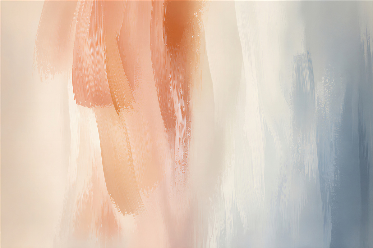 Fototapeten abstrakte Pinselstriche in Pastellrosa und Blau
