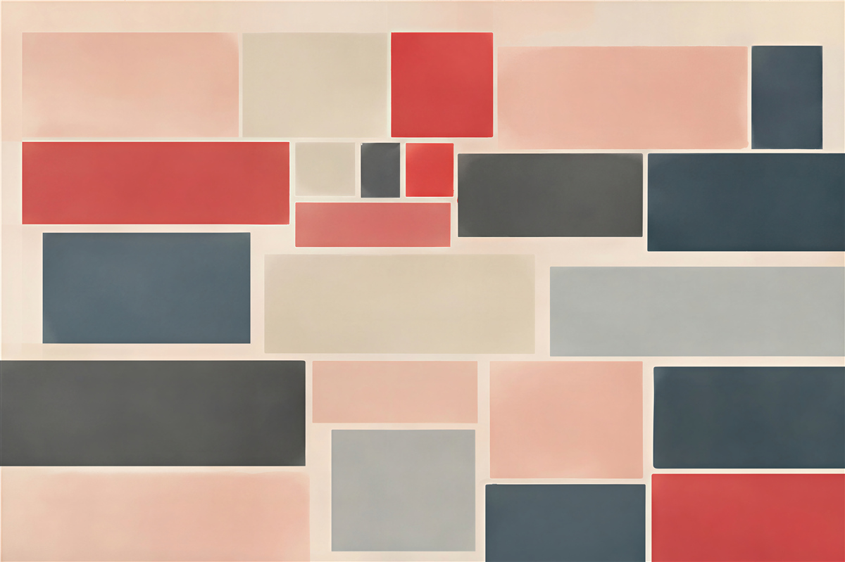 Fototapeten geometrische Rechtecke in Pastell moderne Abstraktion