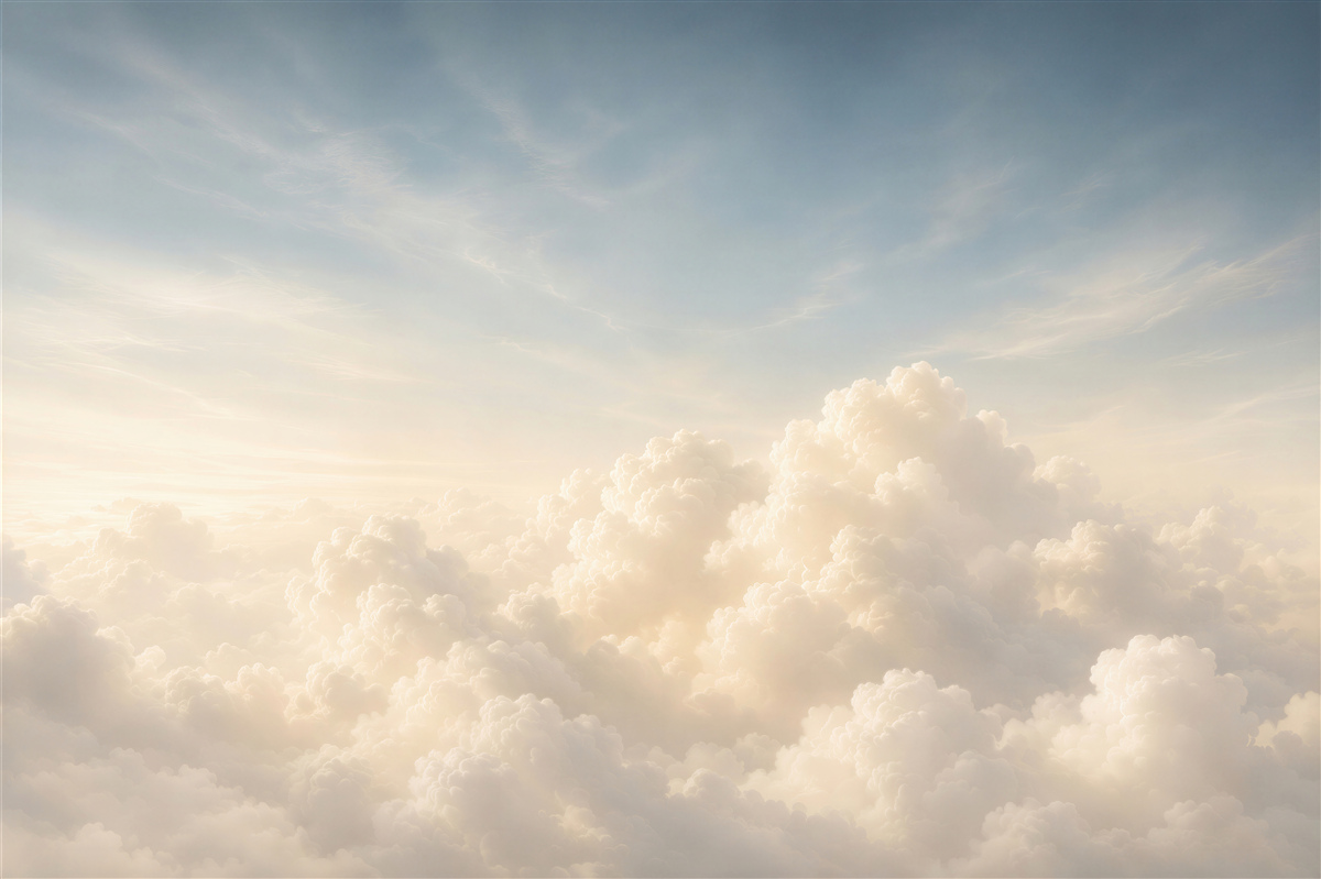 Fototapeten weiße Wolken am blauen Himmel ruhig für das Schlafzimmer