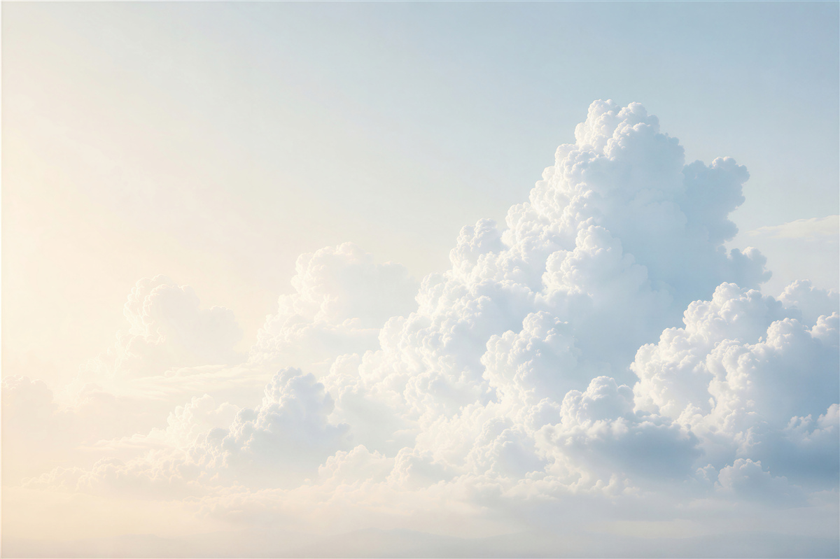 Fototapeten flauschige weiße Wolken