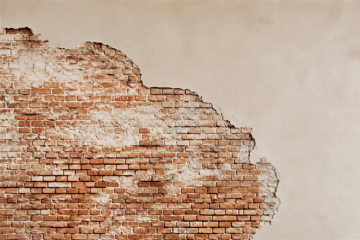 Fototapeten Fragment eines alten Ziegelmauer