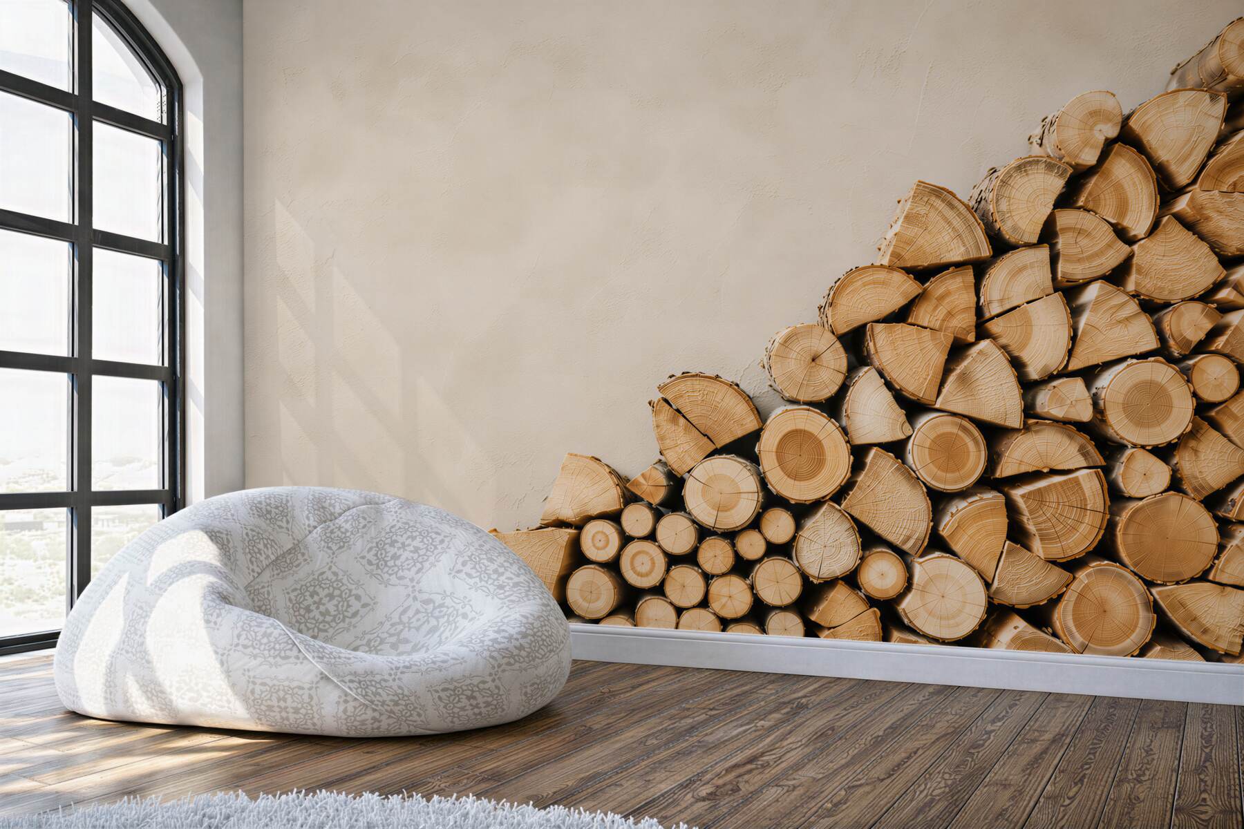 Fototapeten zusammengesetzte Holzstücke
