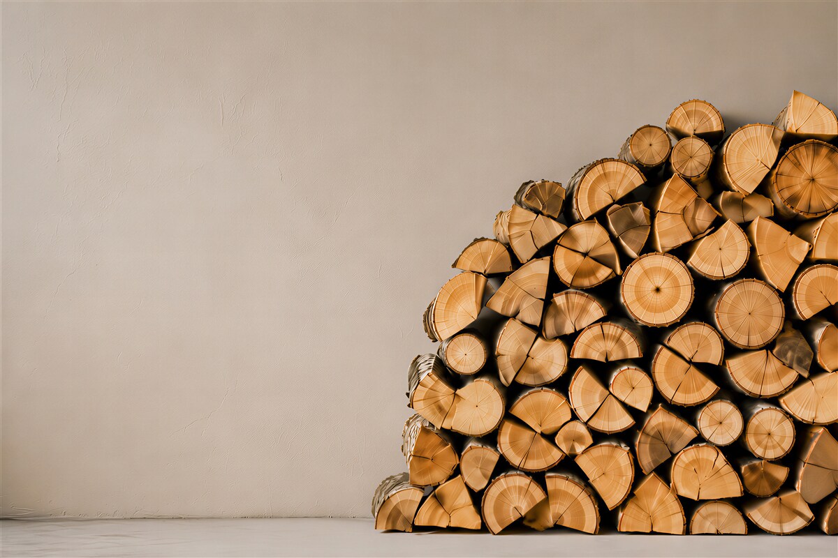 Fototapeten Holzscheite Stücke