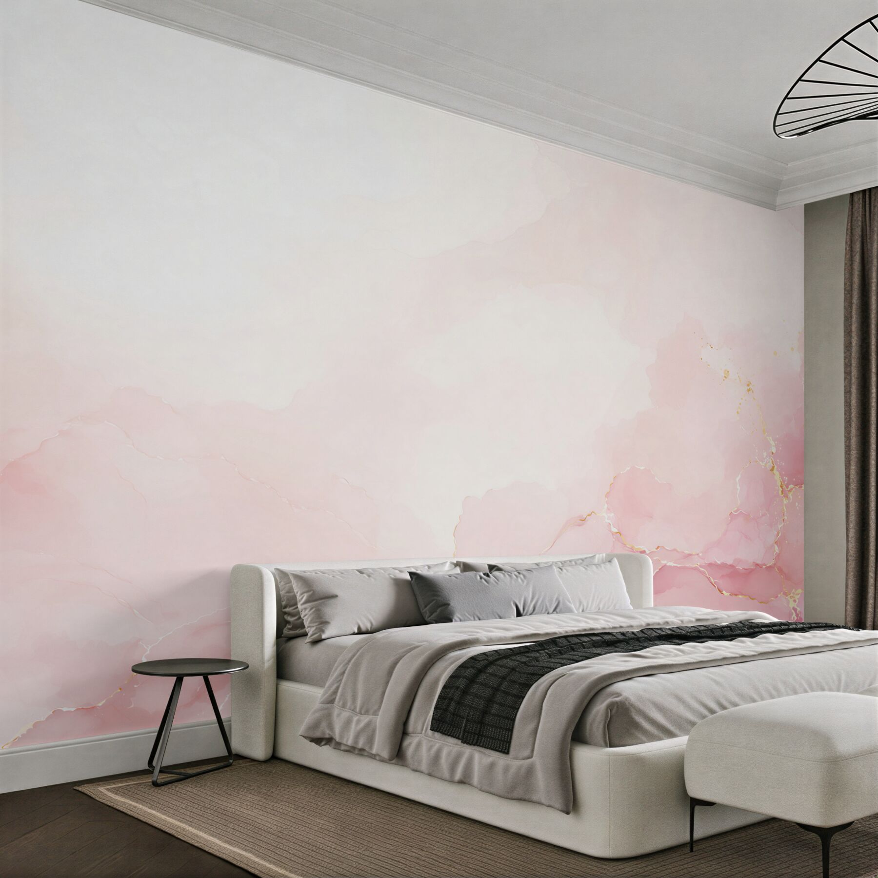Fototapeten zart weißer und rosa Marmor