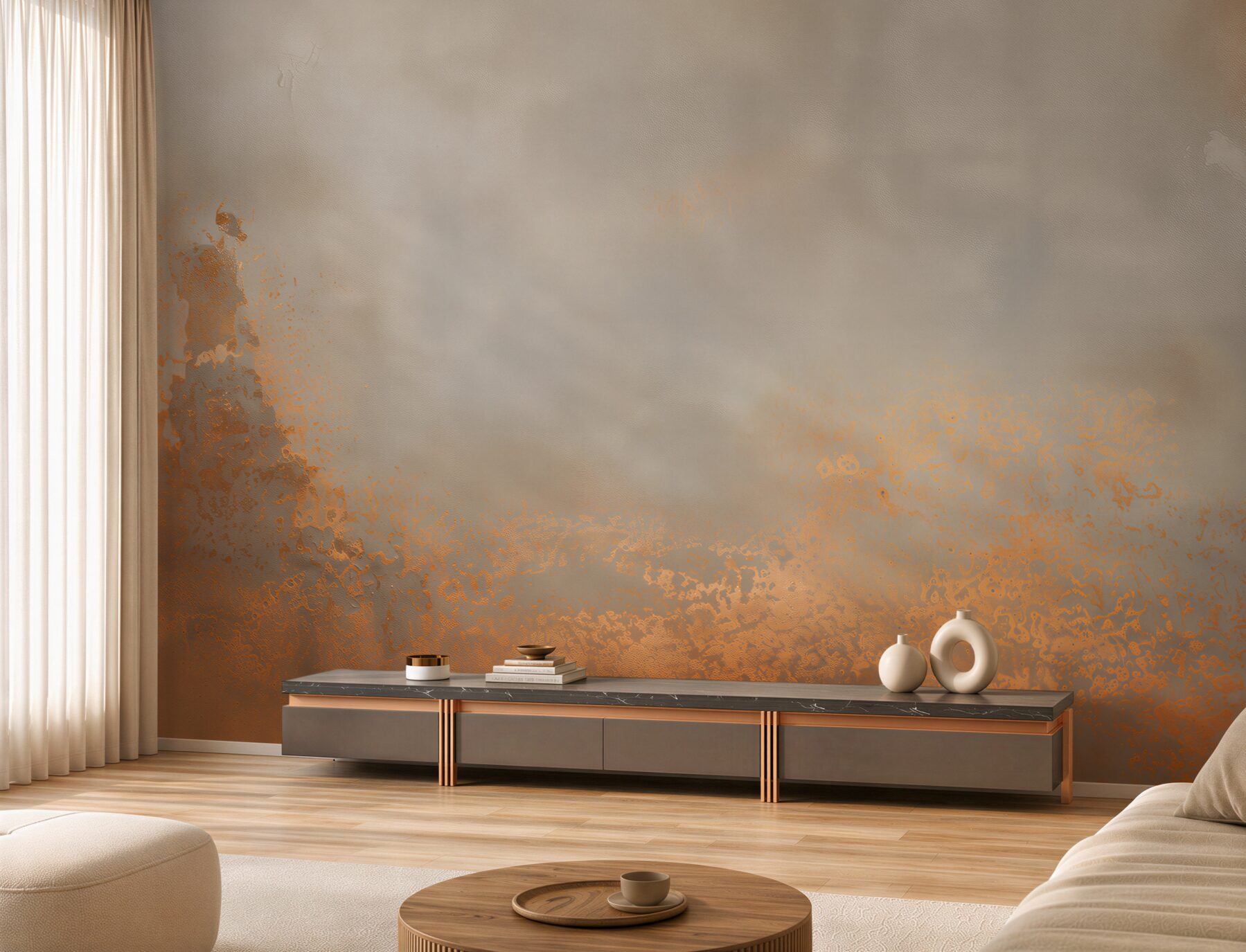 Fototapeten rostige Metalltextur