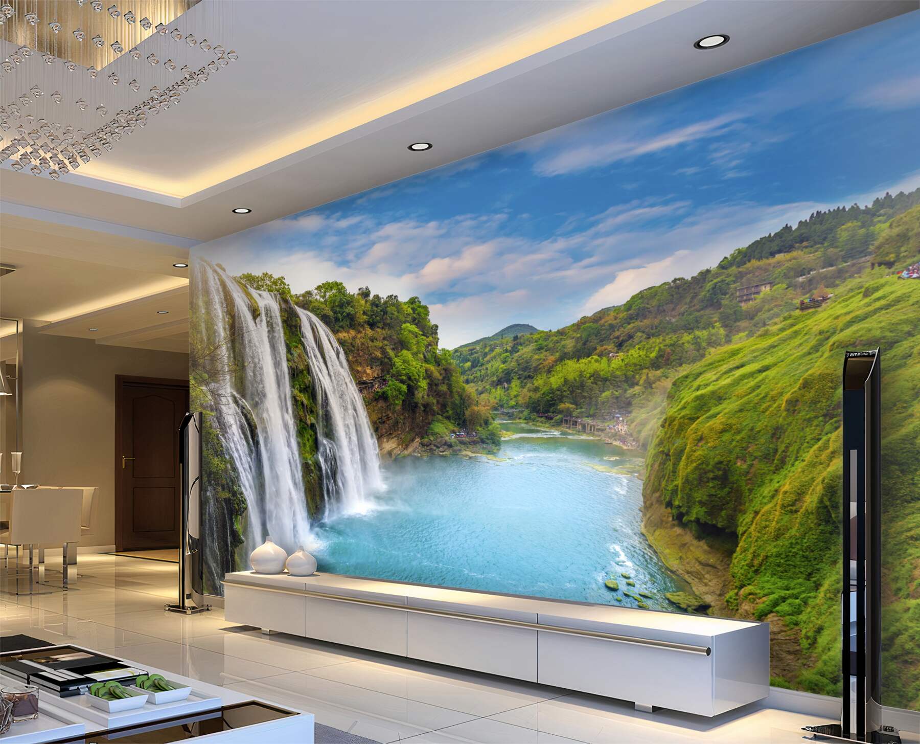 Fototapeten mächtiger Huangguoshu-Wasserfall