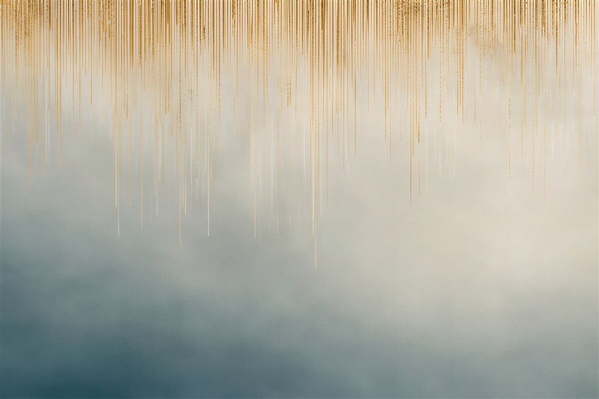 Fototapeten herbstliche Weidenzweige am Wasser