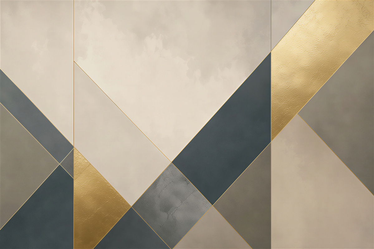 Fototapeten Mosaikformen in dunklen Farben