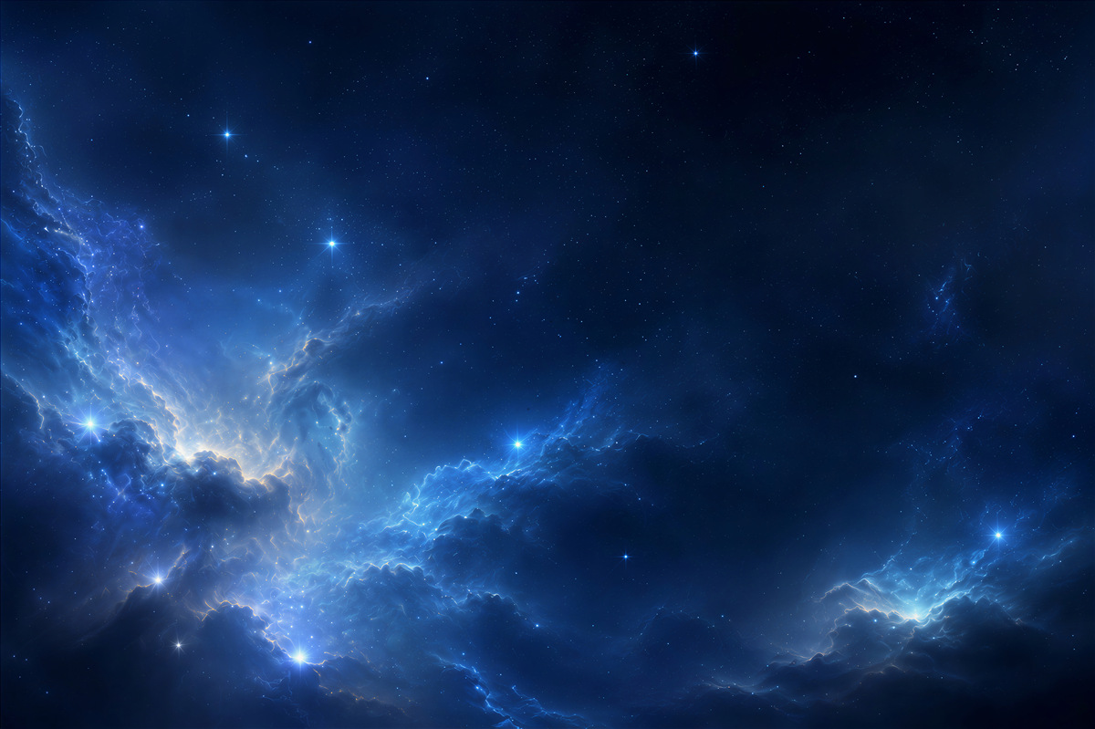 Fototapeten leuchtende Galaxien im Weltraum