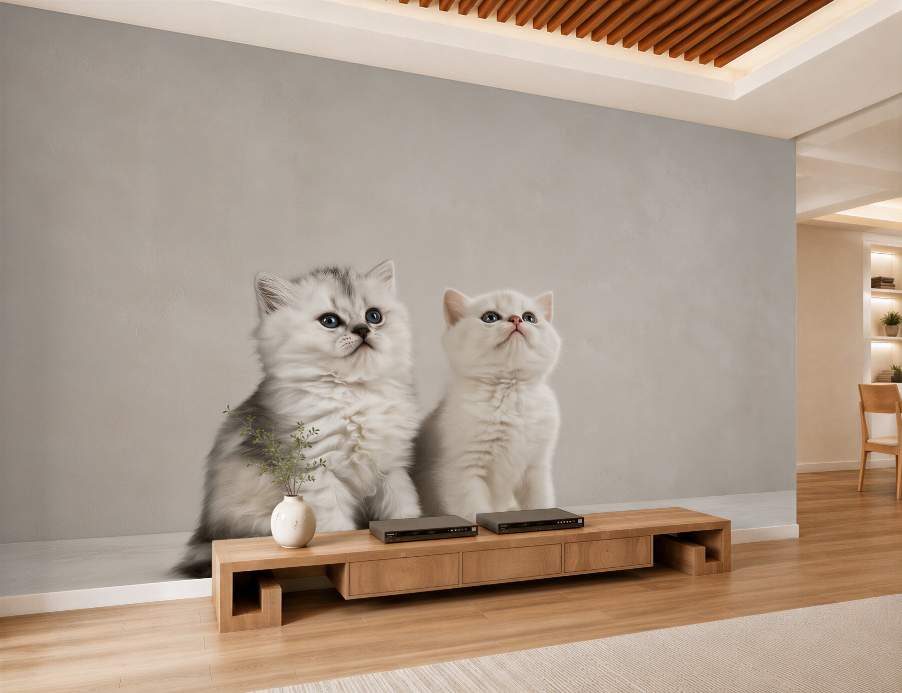 Fototapeten mehrere Katzen beobachten